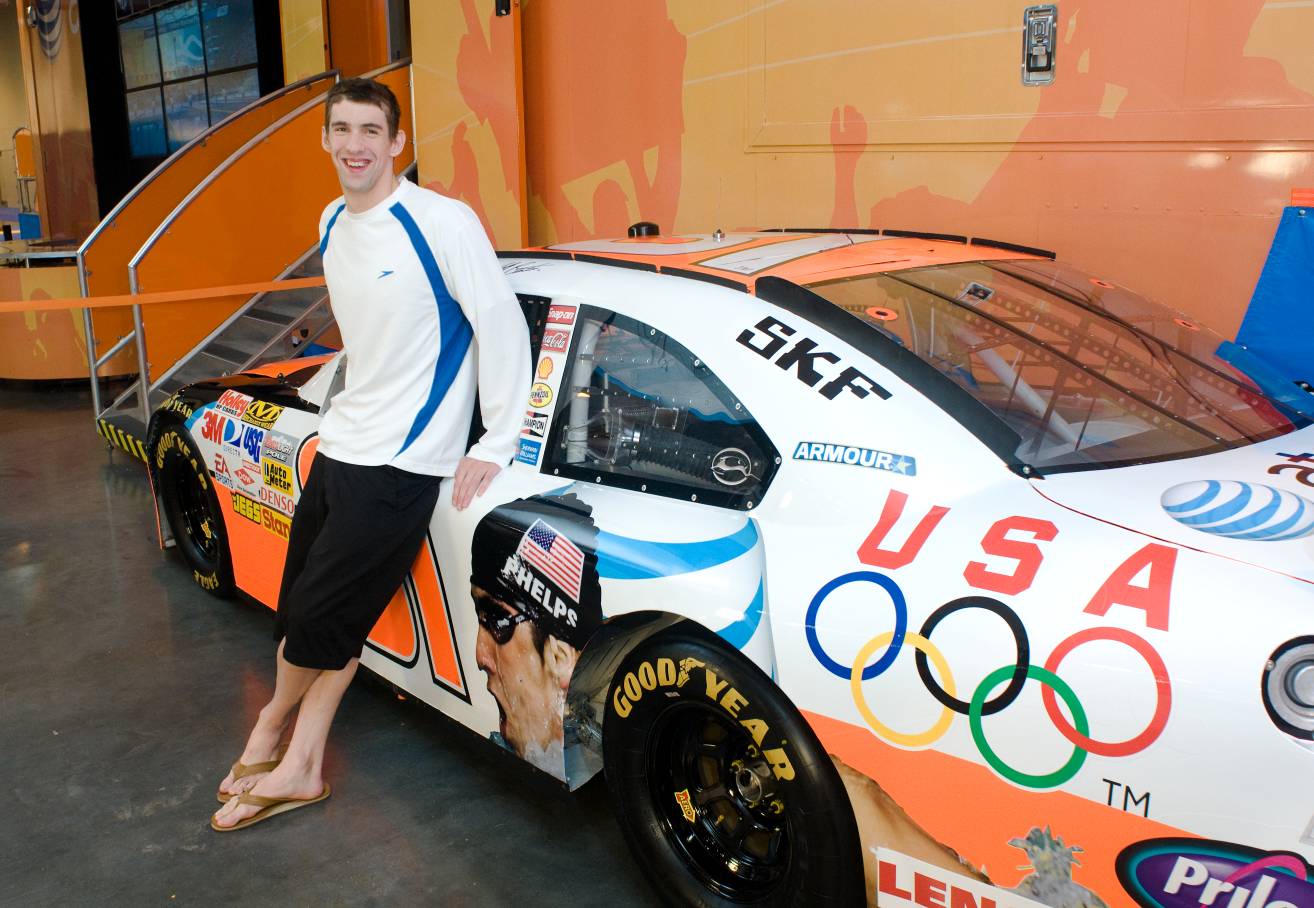 Michael Phelps on No. 31 AT&T Car