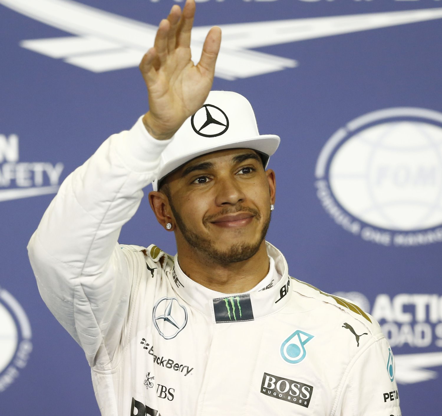 Hamilton waves after qualifying 2nd