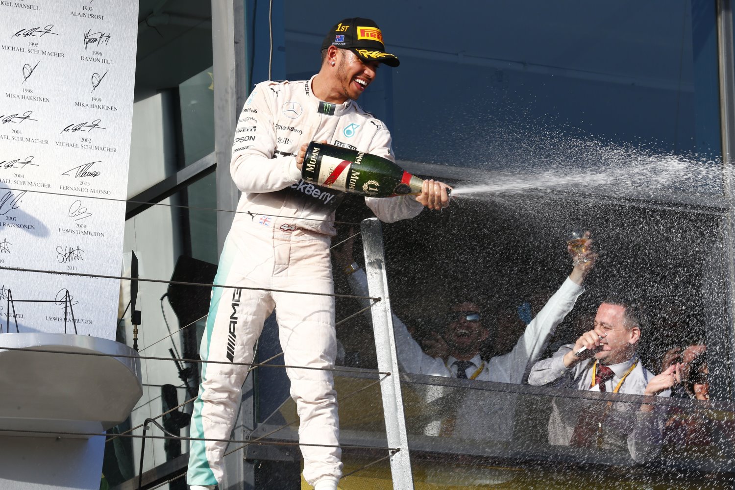 Hamilton will be spraying Moet et Chandon in 2016?