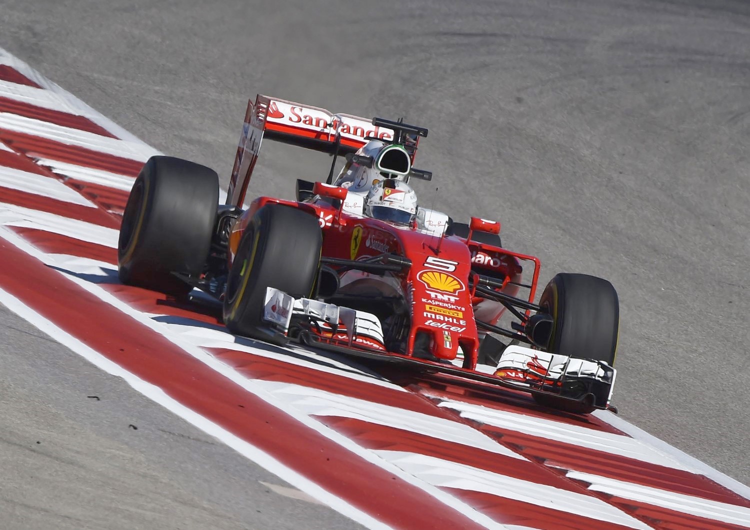 Sebastian Vettel in the hapless Ferrari