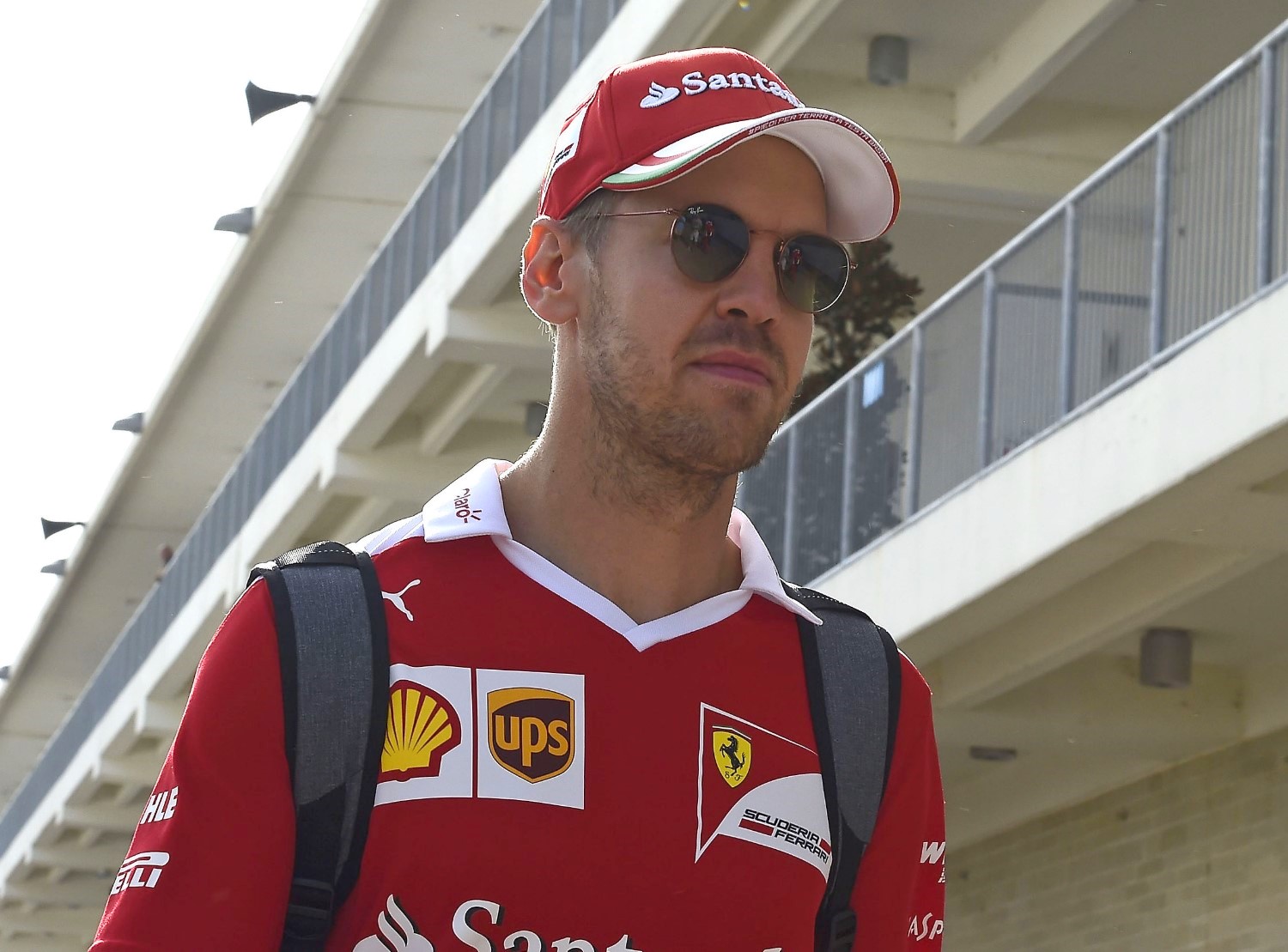 a despondent looking Vettel knows in his heart Ferrari is in bad shape