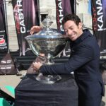 Simon Pagenaud hugs his Astor Cup