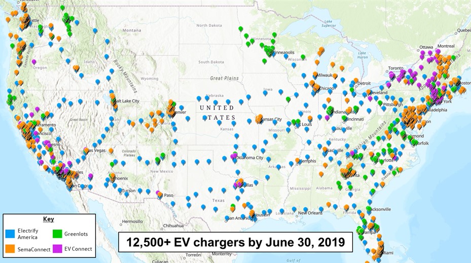 Electrify America planned highway stations