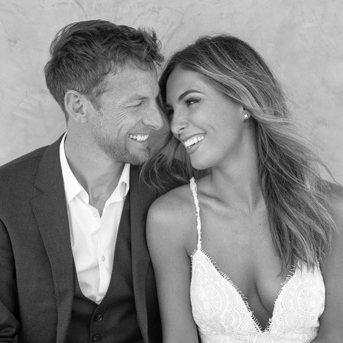 Button and fiancee Brittny Ward