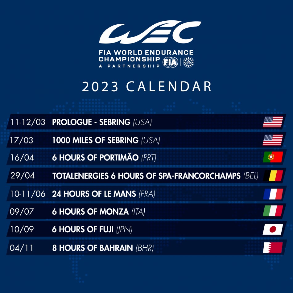 Wec Schedule 2023 2023 Calendar