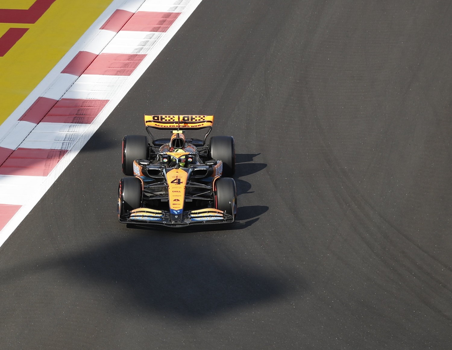 Lando Norris, McLaren MCL60 during the Abu Dhabi GP at Yas Marina Circuit on Saturday November 25, 2023 in Abu Dhabi, United Arab Emirates. (Photo by Jake Grant / LAT Images)