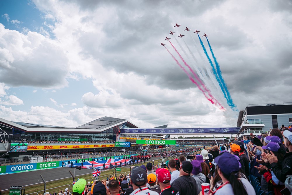 Scene from the 2023 British GP at Silverstone