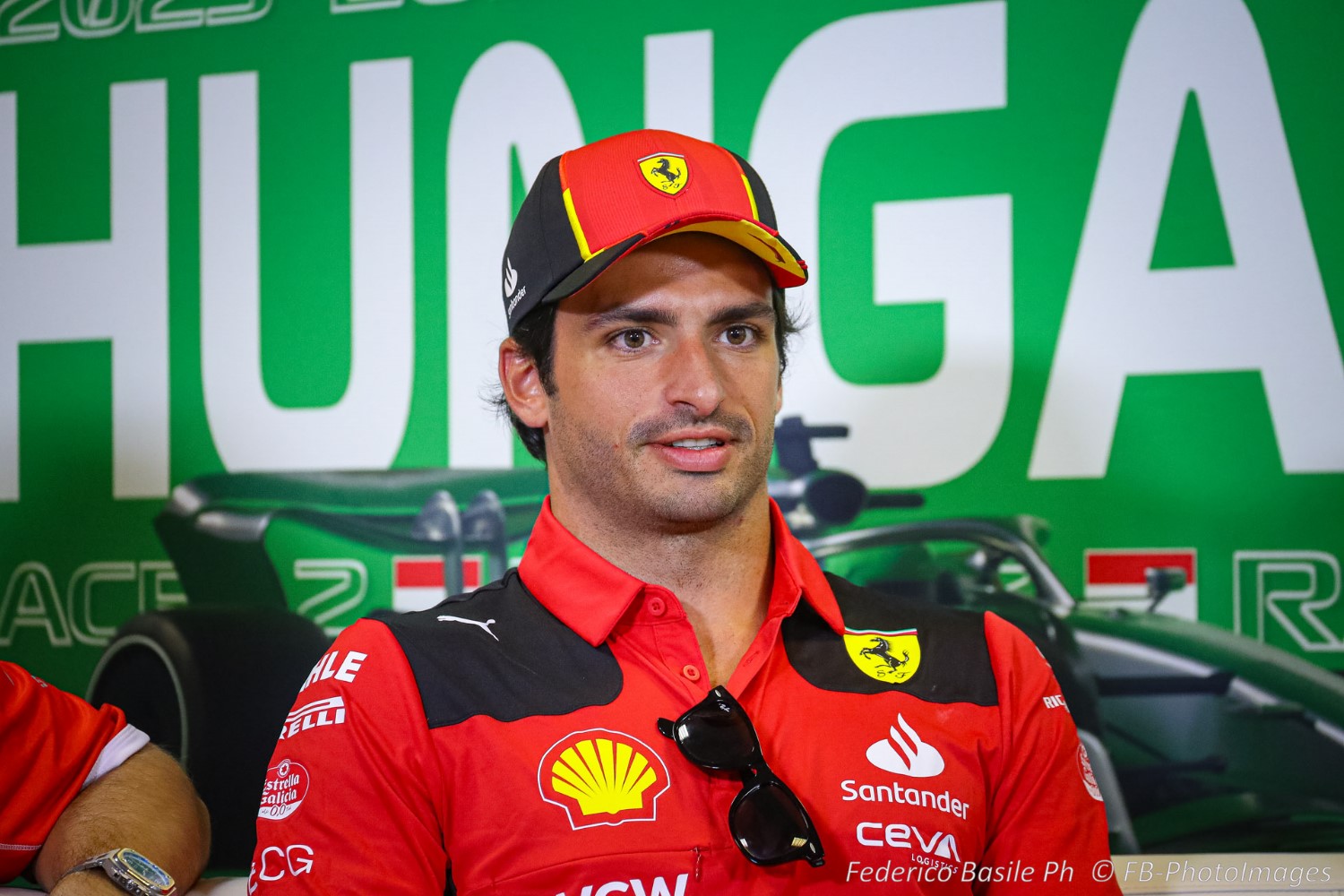 #55 Carlos Sainz, (ESP) Scuderia Ferrari during the Hungarian GP, Budapest 20-23 July 2023 at the Hungaroring, Formula 1 World championship 2023.