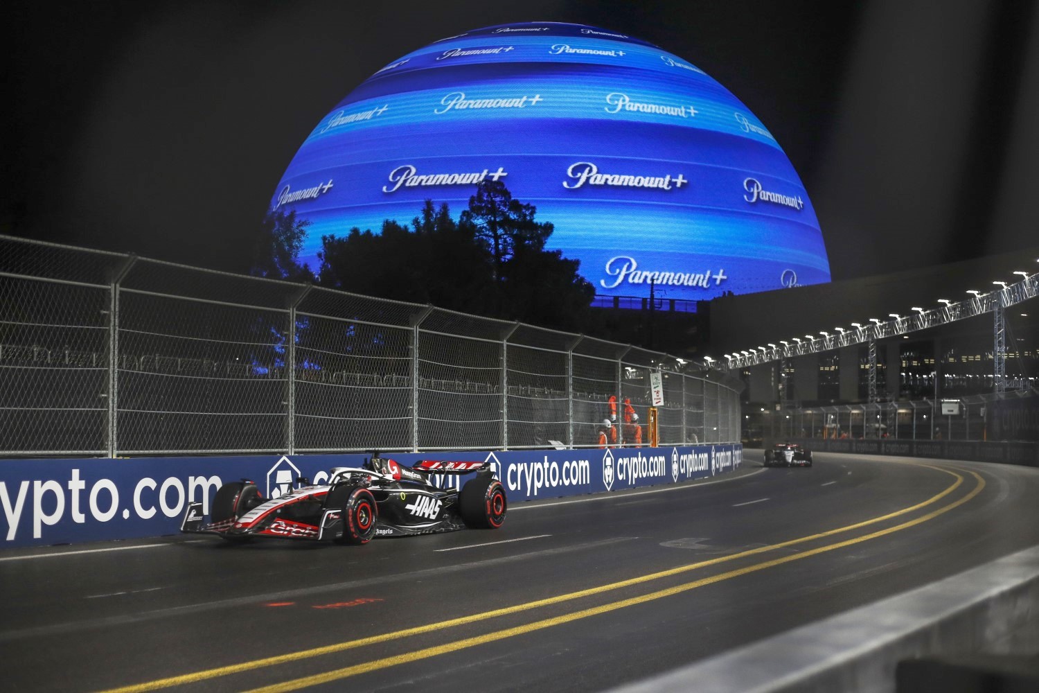 Kevin Magnussen, Haas VF-23 during the Las Vegas GP at Streets of Las Vegas on Thursday November 16, 2023, United States of America. (Photo by Jake Grant / LAT Images)