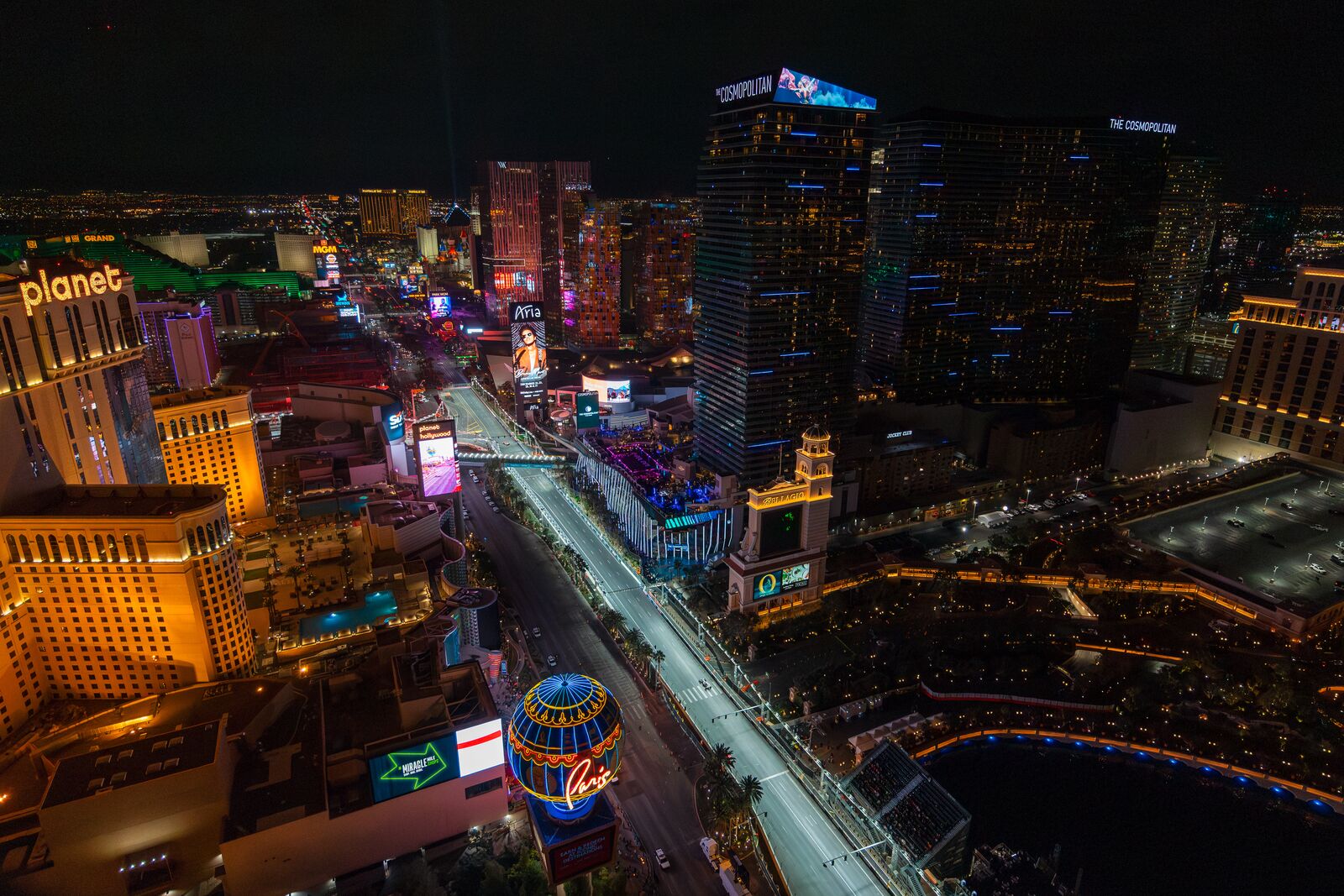 Night Scene Las Vegas GP Practice