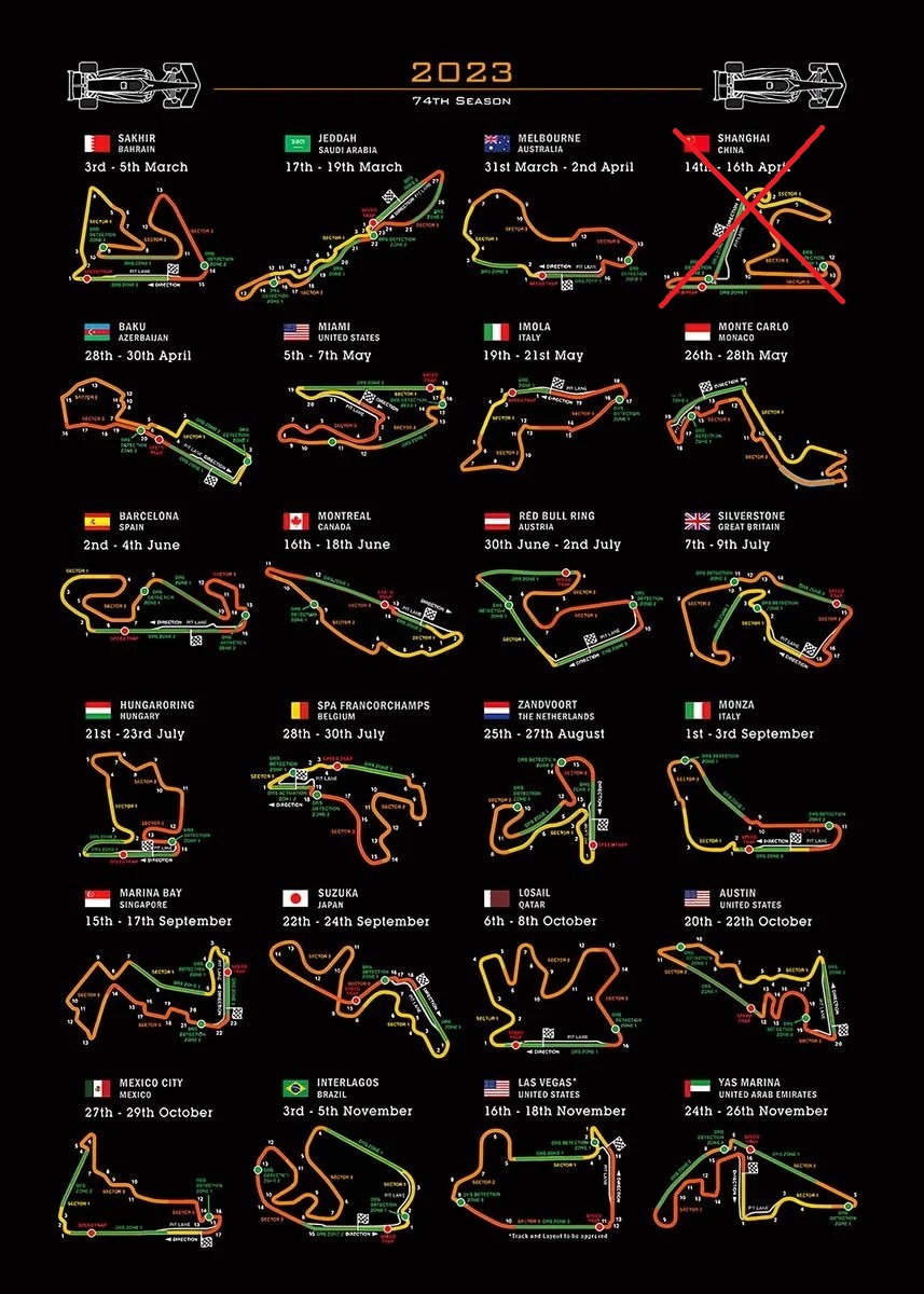 Every track available in F1 22