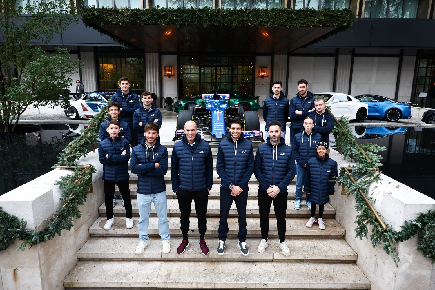Zinedine Zidane, the legendary French footballer and Alpine ambassador, yesterday welcomed Alpine Racings roster of drivers in Madrid, including F1 duo Esteban Ocon and Pierre Gasly