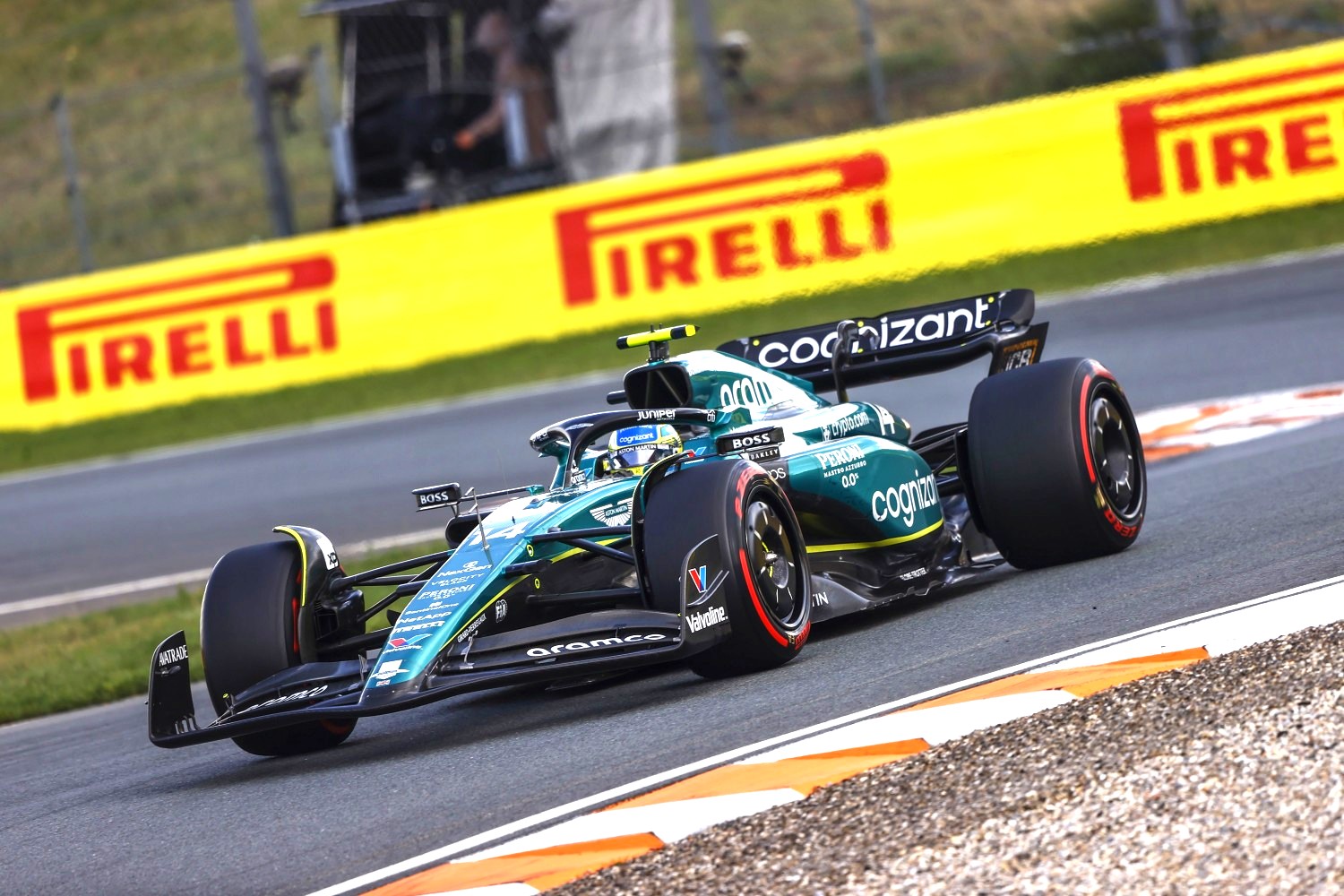 Fernando Alonso, Aston Martin AMR23 during the Dutch GP at Circuit Zandvoort on Sunday August 27, 2023 in North Holland, Netherlands. (Photo by Andy Hone / LAT Images)