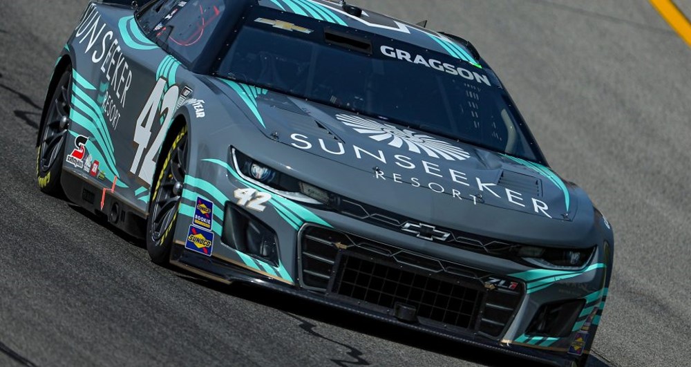 Josh Berry, driver of the #42 Sunseeker Resort Chevrolet, drives during practice for the NASCAR Cup Series FireKeepers Casino 400 at Michigan International Speedway on August 05, 2023 in Brooklyn, Michigan. (Photo by Jonathan Bachman/Getty Images) | Getty Images for NASCAR