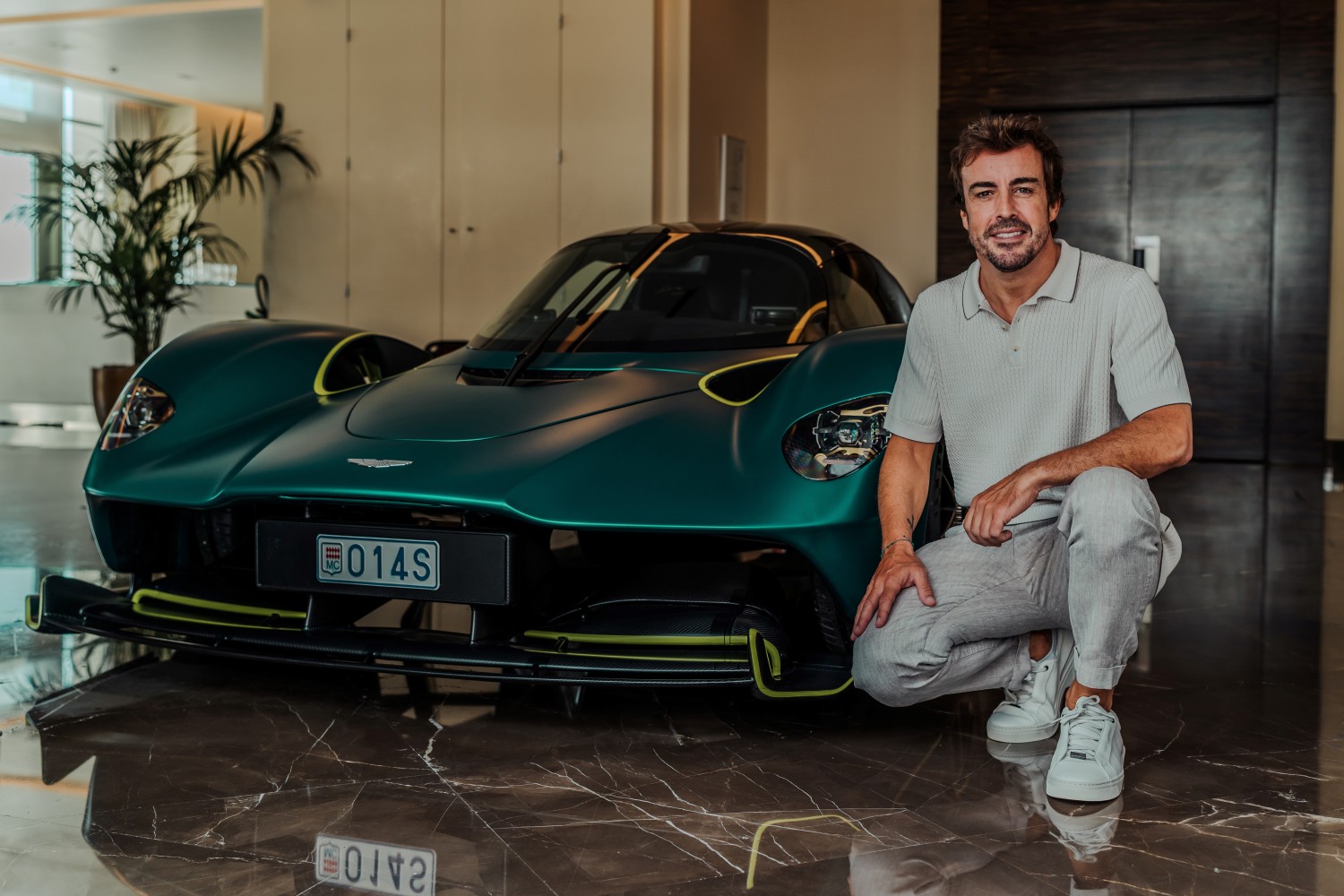 Fernando Alonso with his Valkyrie