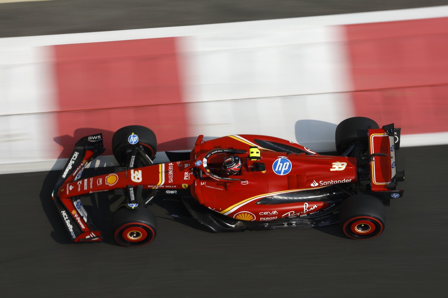 YAS MARINA CIRCUIT, UNITED ARAB EMIRATES - DECEMBER 06: Arthur Leclerc, Ferrari SF-24 during the Abu Dhabi GP at Yas Marina Circuit on Friday December 06, 2024 in Abu Dhabi, United Arab Emirates. (Photo by Glenn Dunbar / LAT Images)