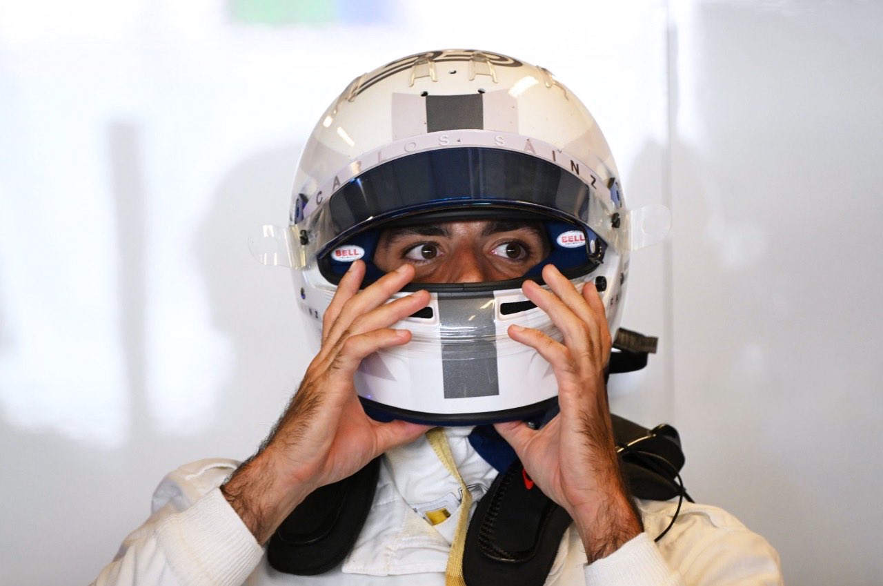 Carlos Sainz Jr testing for the Williams team