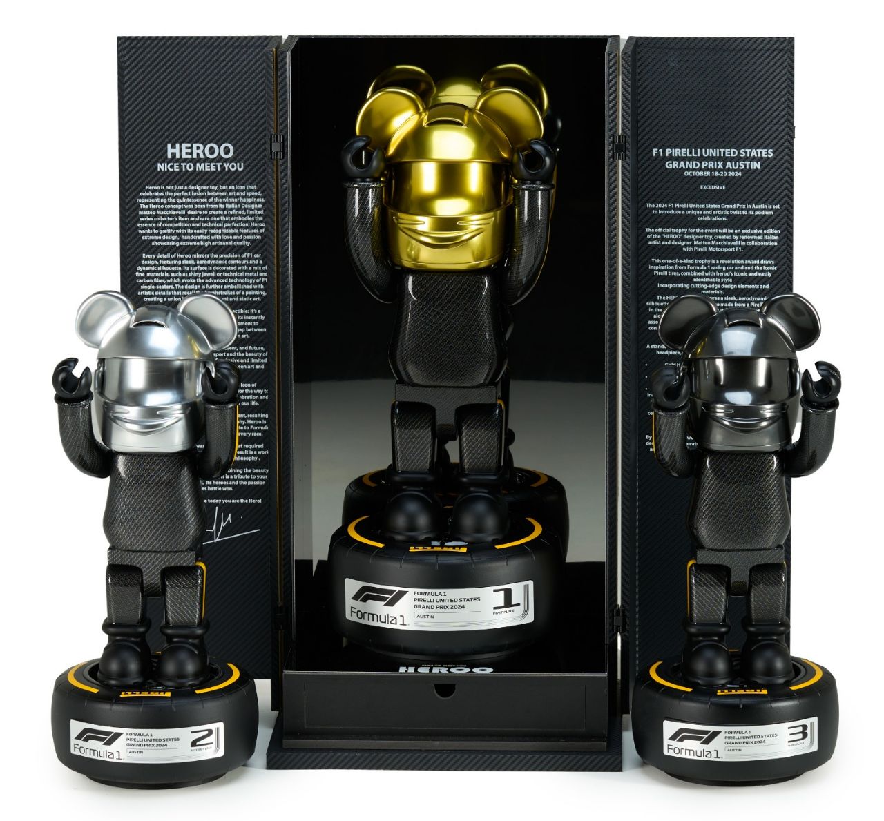 Pirelli planned podium trophies Heroo