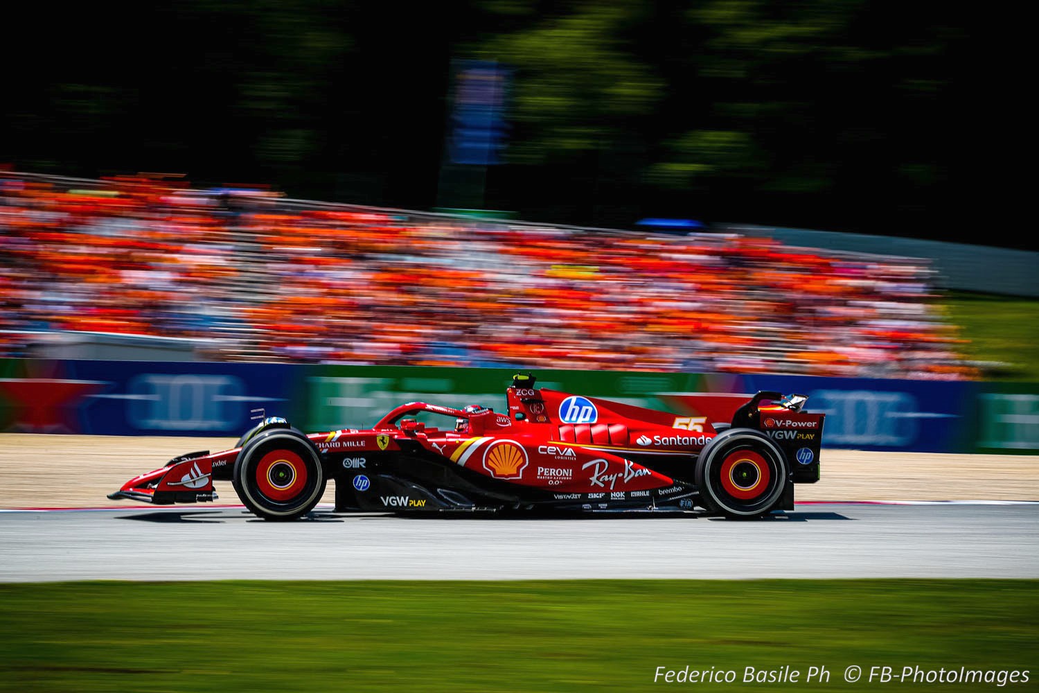55 Carlos Sainz, (ESP) Scuderia Ferrari during the Austrian GP, Spielberg 27-30 June 2024, Formula 1 World championship 2024.