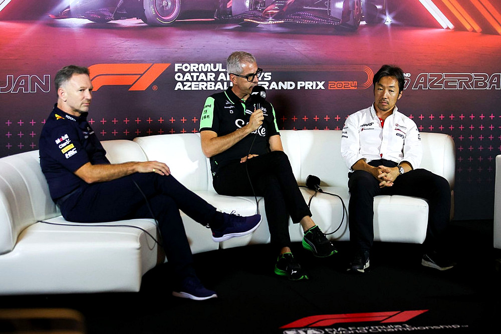 Christian HORNER (Red Bull Racing), Alessandro ALUNNI BRAVI (Kick Sauber), Ayao KOMATSU (Haas)