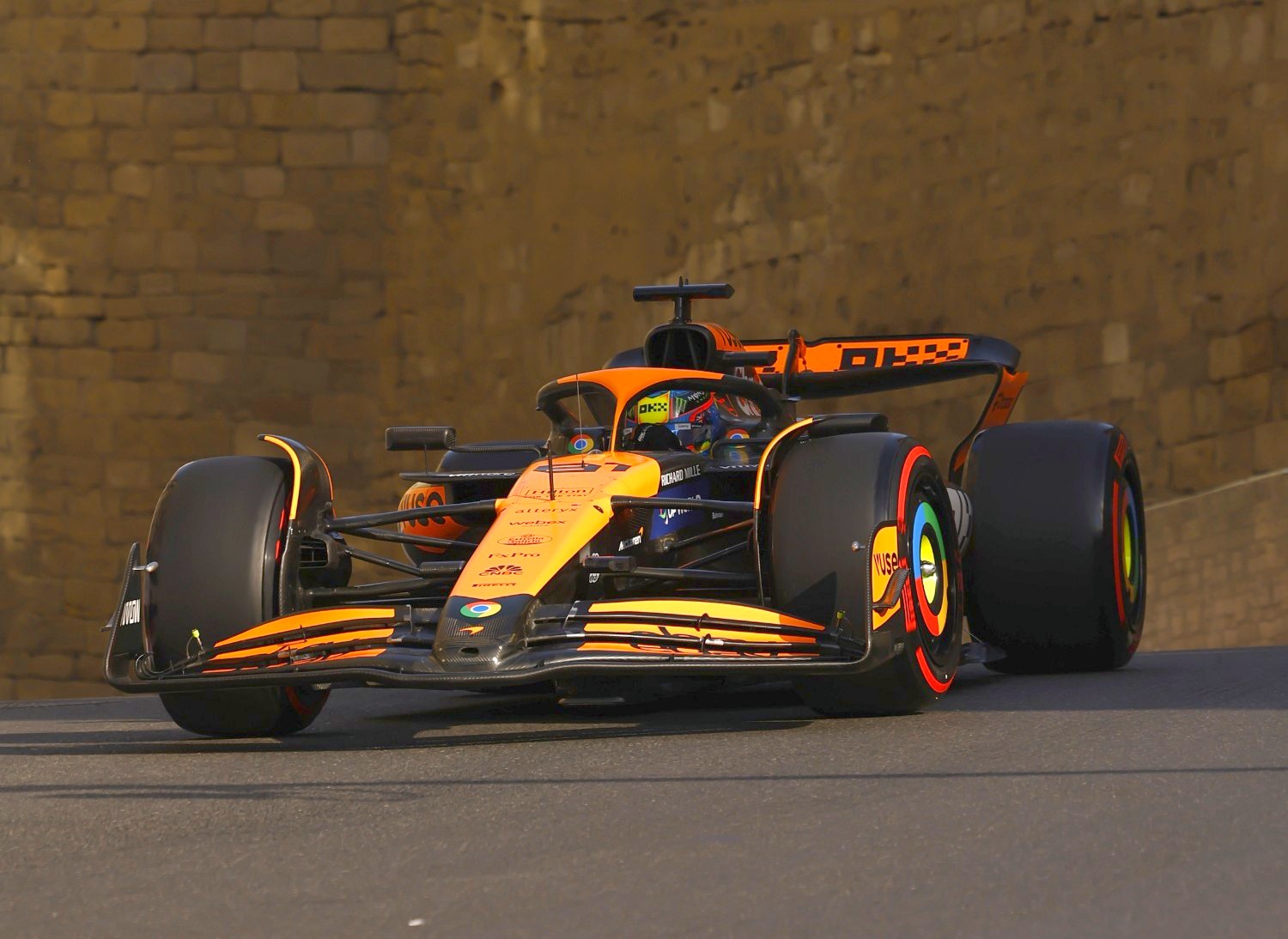 Oscar Piastri, McLaren MCL38 during the Azerbaijan GP at Baku City Circuit on Saturday September 14, 2024 in Baku, Azerbaijan. (Photo by Andrew Ferraro / LAT Images)