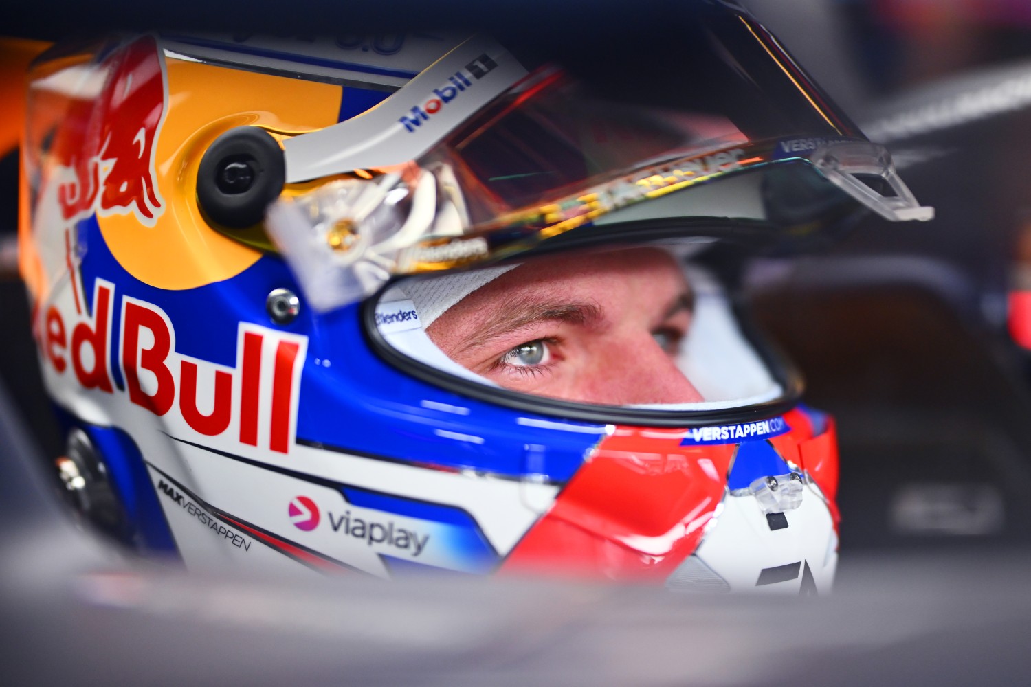 Max Verstappen of the Netherlands and Oracle Red Bull Racing prepares to drive in the garage during practice ahead of the F1 Grand Prix of Azerbaijan at Baku City Circuit on September 13, 2024 in Baku, Azerbaijan. (Photo by Dan Mullan/Getty Images)