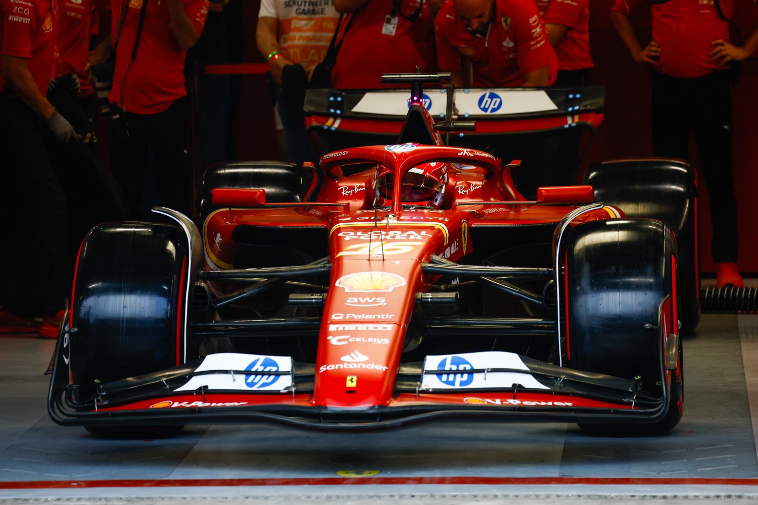 Charles Leclerc, Ferrari SF-24 during the Brazilian GP at Autódromo José Carlos Pace on Friday November 01, 2024 in Sao Paulo, Brazil. (Photo by Zak Mauger / LAT Images)