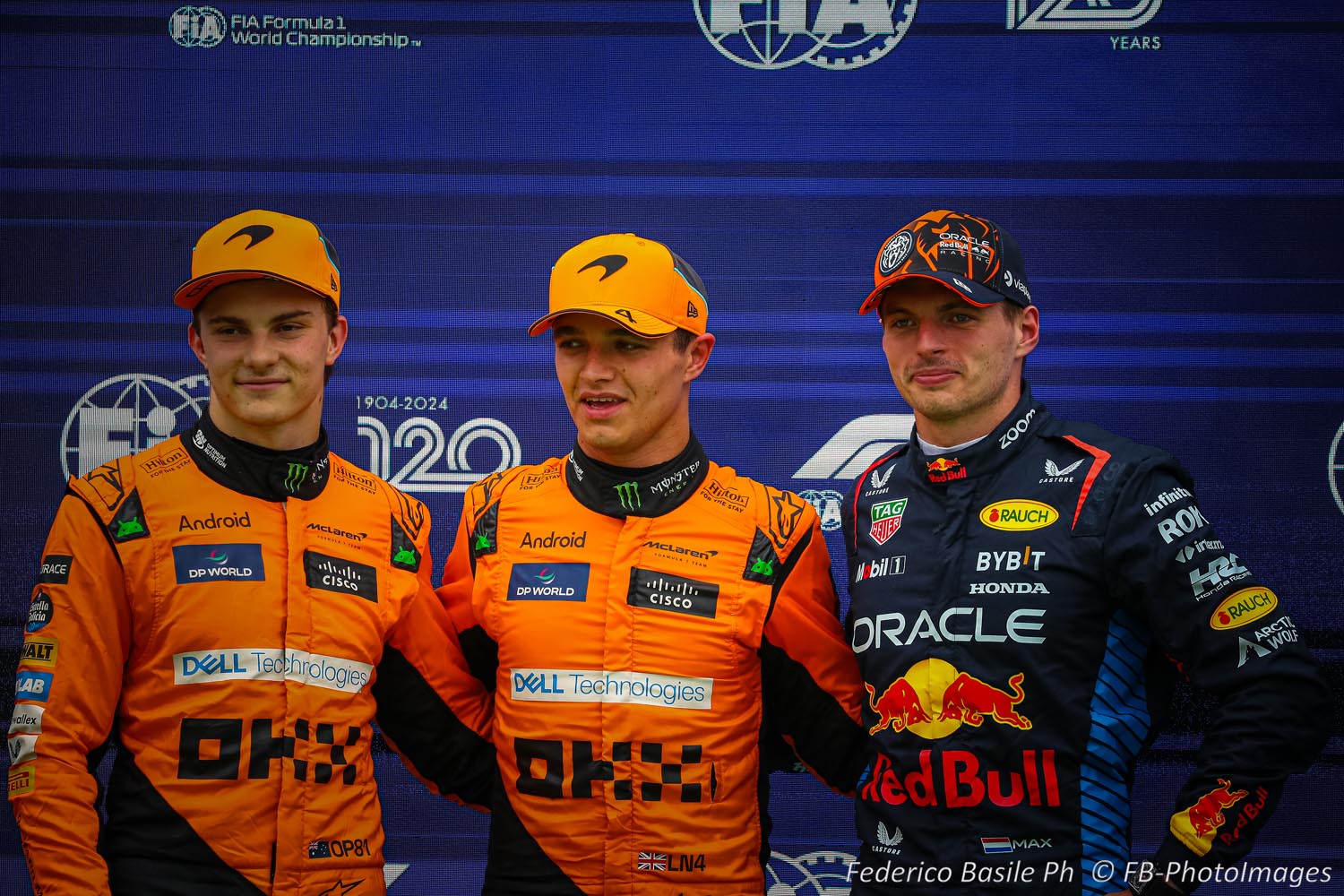 04 Lando Norris, (GRB) , Oscar Piastri McLaren Mercedes and Max Verstappen redBull Racing Honda during the Hungarian GP, Budapest 18-21 July 2024 Formula 1 World championship 2024.