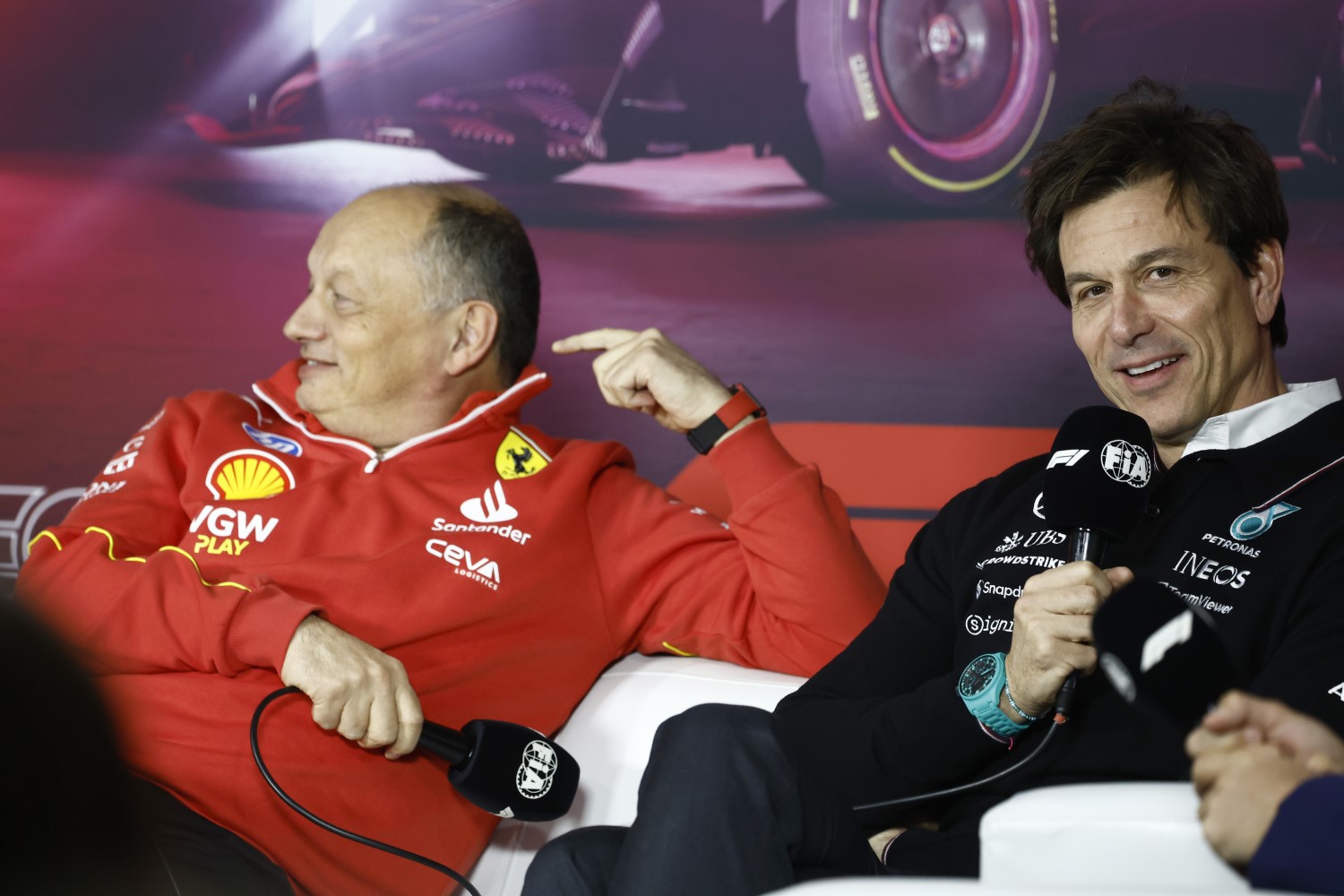 Fred Vasseur and Toto Wolff