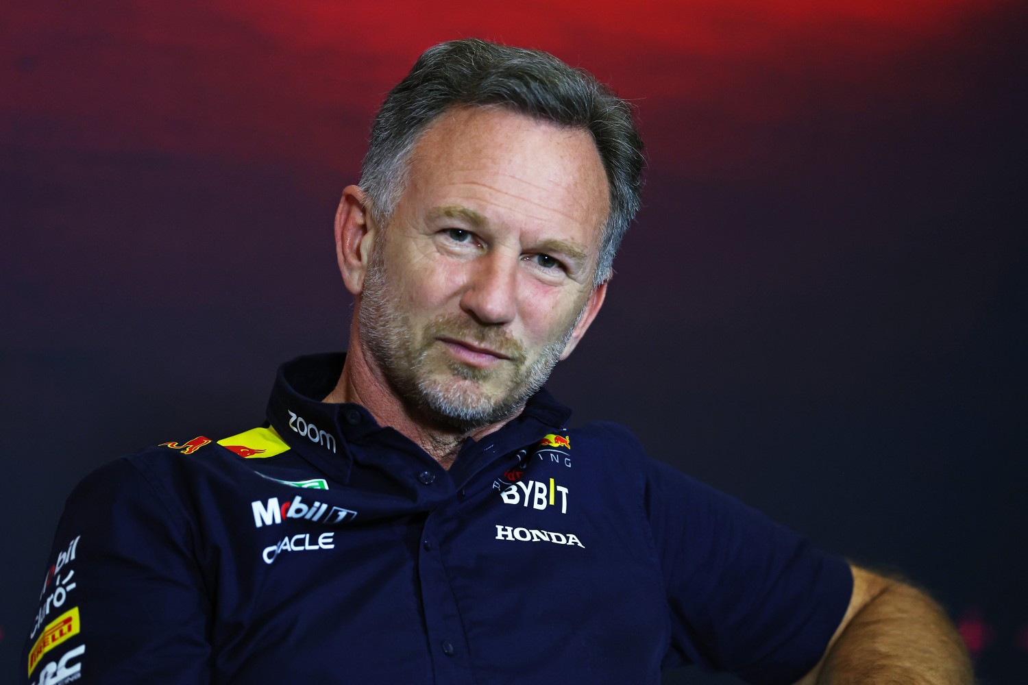 Oracle Red Bull Racing Team Principal Christian Horner attends the Team Principals Press Conference during practice ahead of the F1 Mexico City GP at Autodromo Hermanos Rodriguez on October 25, 2024 in Mexico City, Mexico. (Photo by Bryn Lennon/Getty Images) // Getty Images / Red Bull Content Pool // SI202410250771 // Usage for editorial use only //