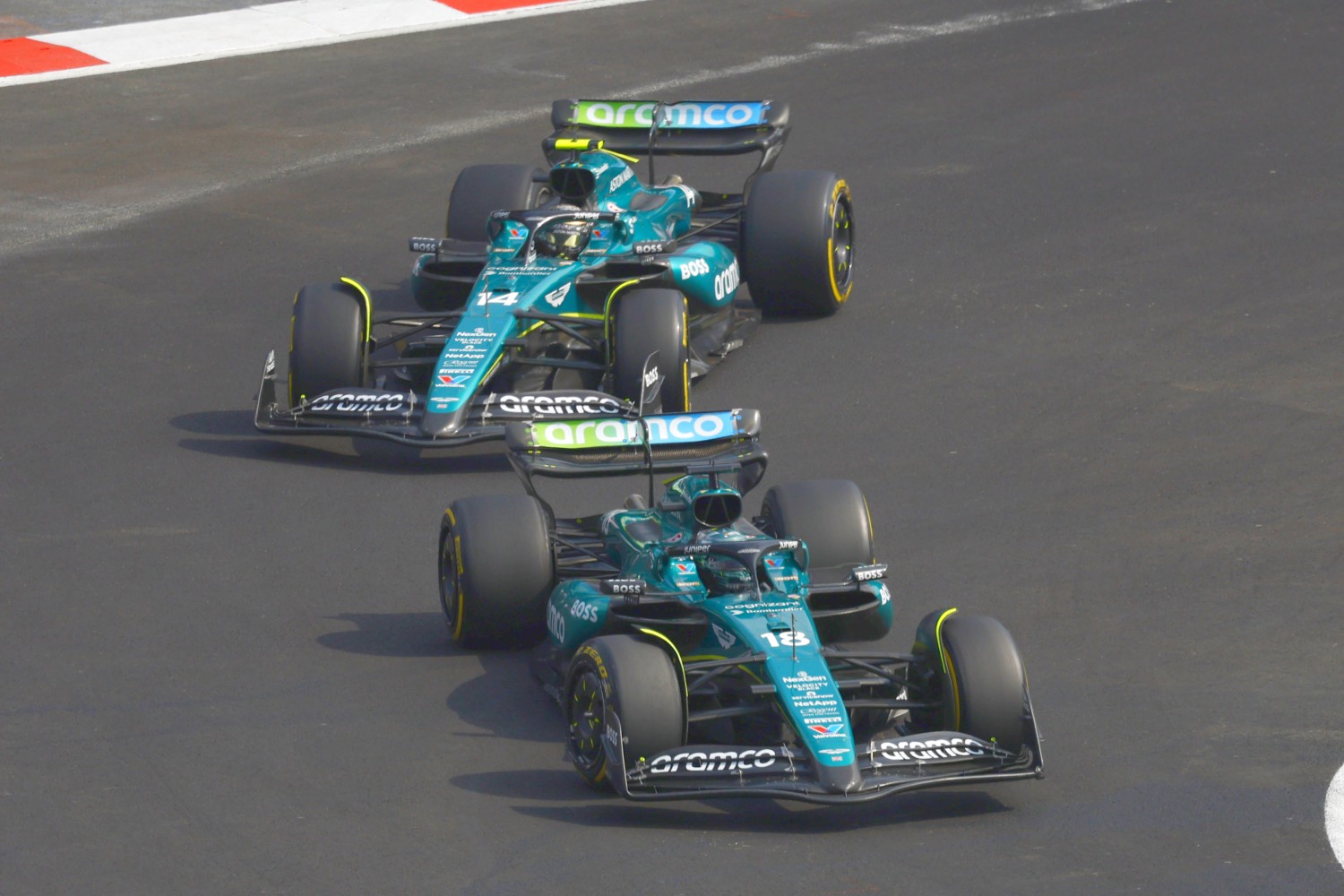 2024 Mexico City GP - Aston Martin teammates Lance Stroll and Fernando Alonso. Photo courtesy of Aston Martin F1 Team