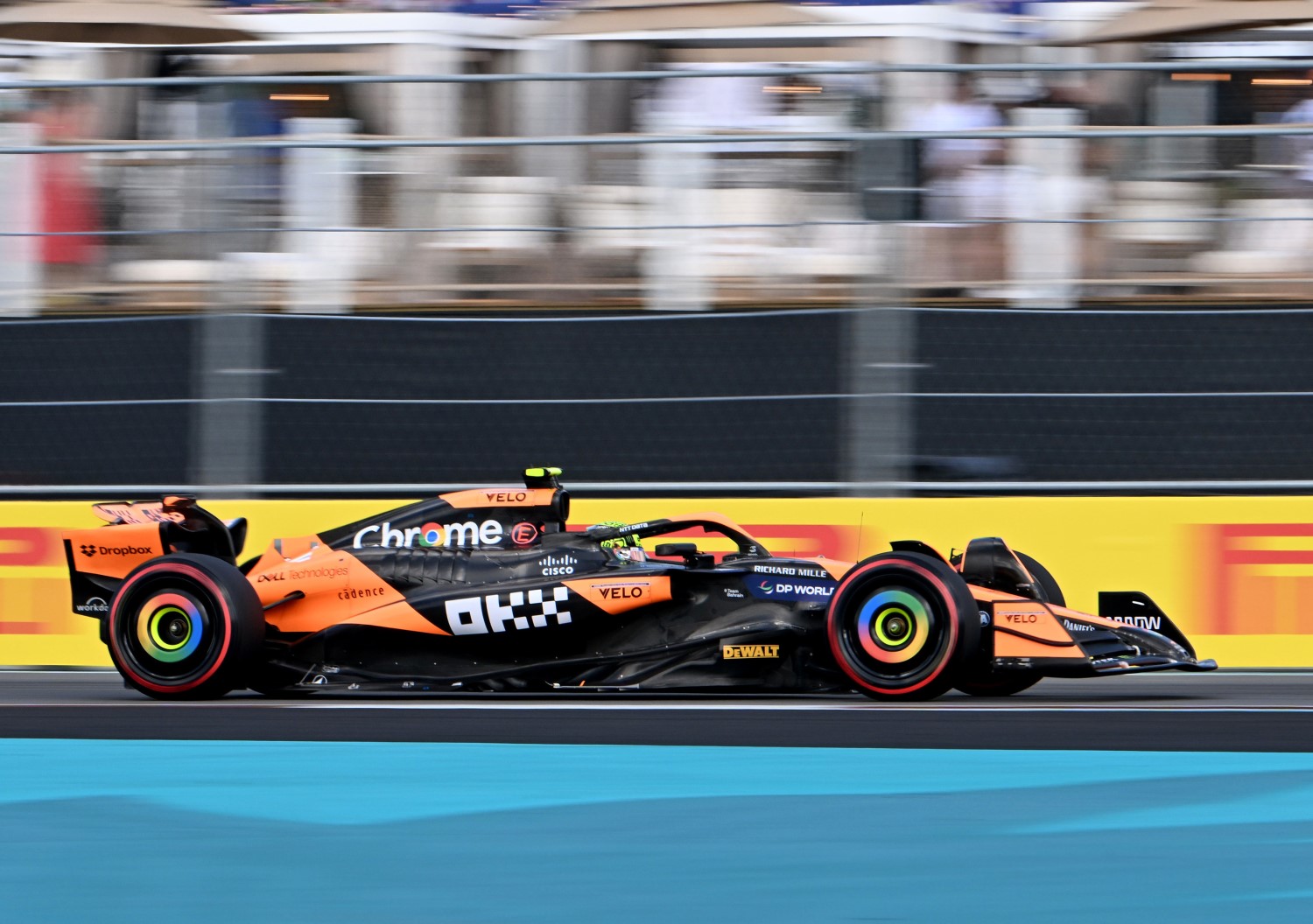 Lando Norris, McLaren MCL38 during the Miami GP at Miami International Autodrome on Friday May 03, 2024 in Miami, United States of America. (Photo by Mark Sutton / LAT Images)