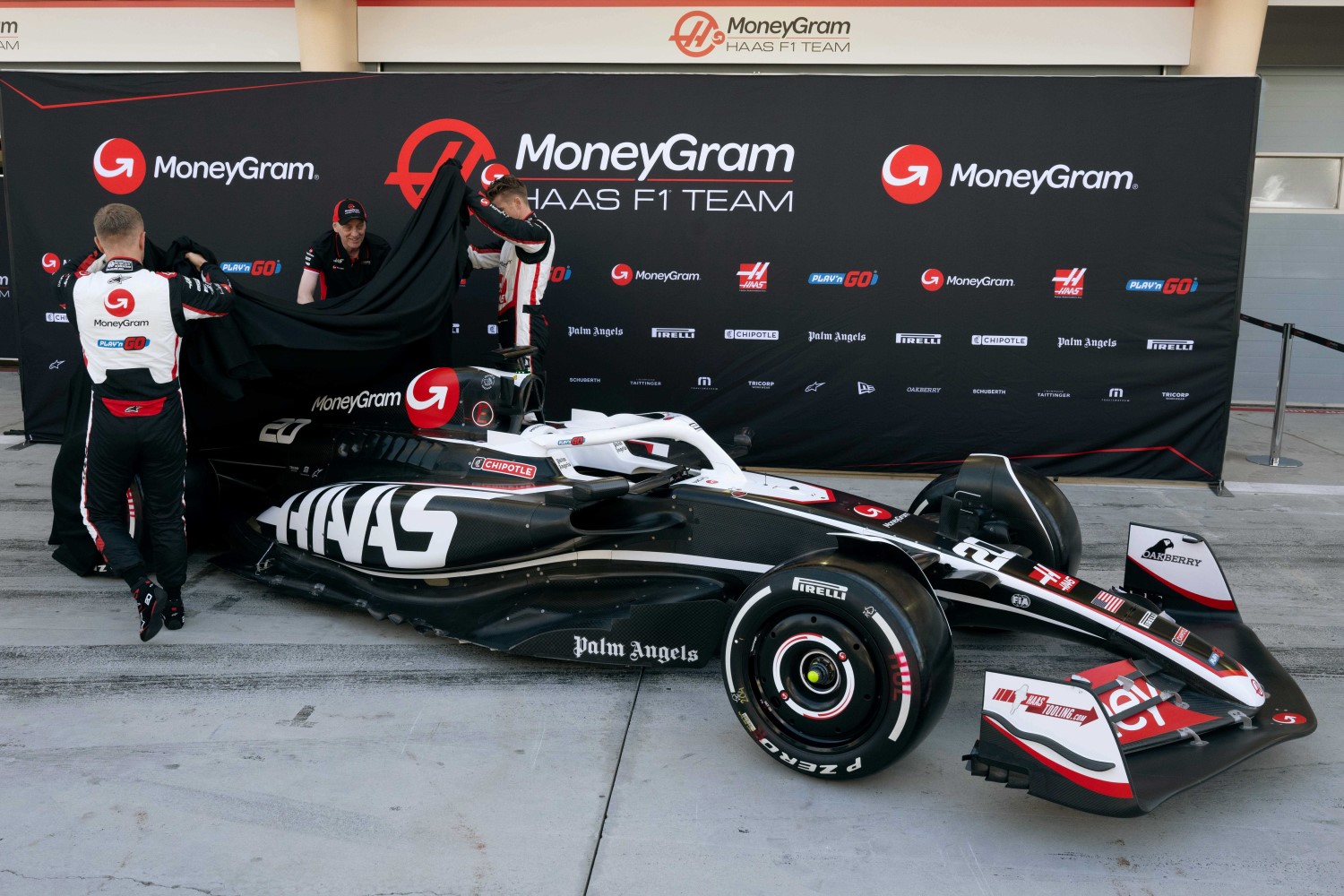 MoneyGram brought Danish fan, Karsten Pedersen, behind-the-scenes to the 2024 Formula One testing session to meet the team including team driver and fellow Dane, Kevin Magnussen. Karsten, a long-time MoneyGram Haas F1 Team fan and supporter of Magnussen for years, lives in Bahrain and previously worked for the Danish company that painted some of the track markings found on the Bahrain International Circuit.