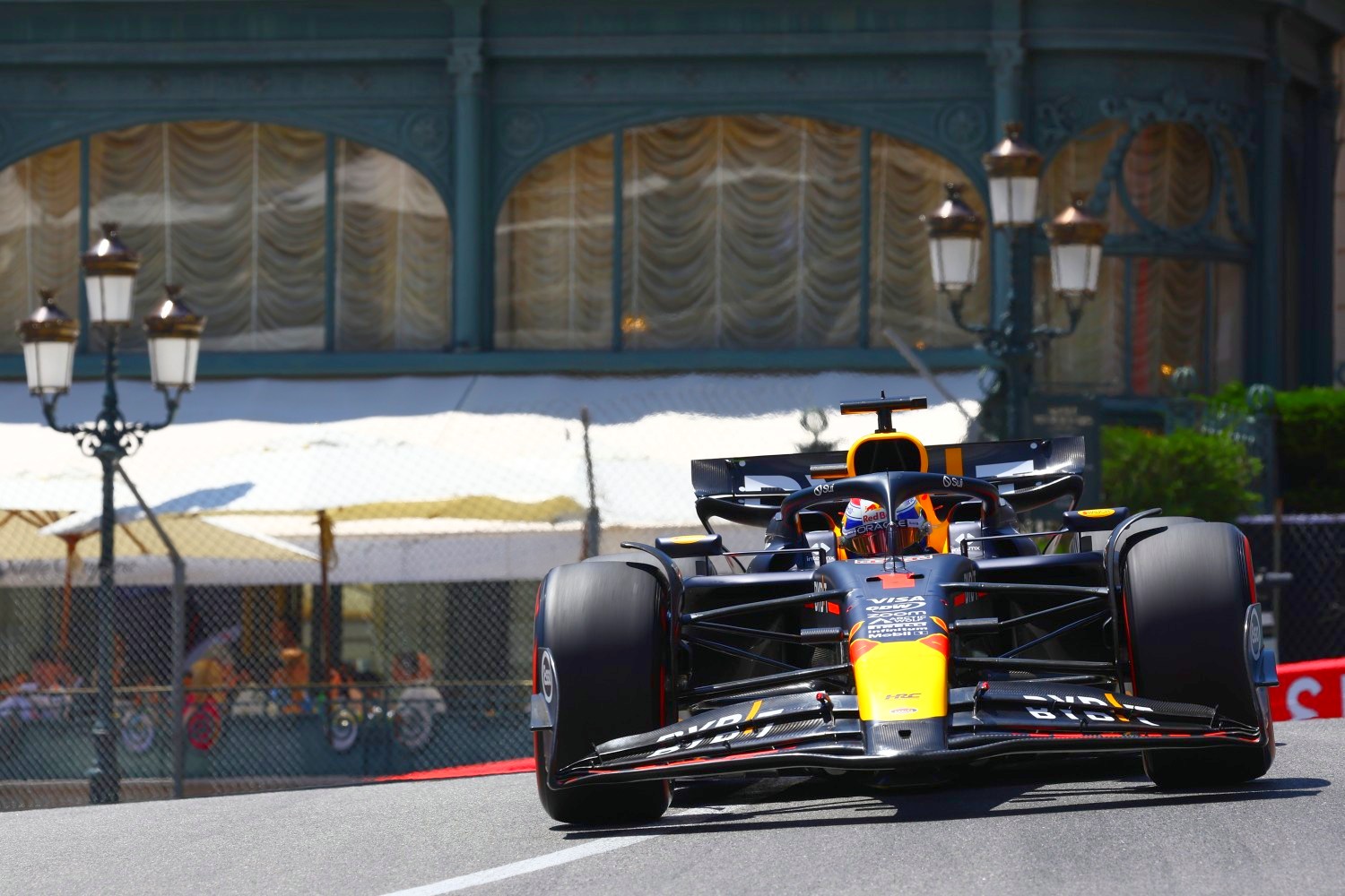 Max Verstappen of the Netherlands driving the (1) Oracle Red Bull Racing RB20 on track during final practice ahead of the F1 Grand Prix of Monaco at Circuit de Monaco on May 25, 2024 in Monte-Carlo, Monaco. (Photo by Mark Thompson/Getty Images)