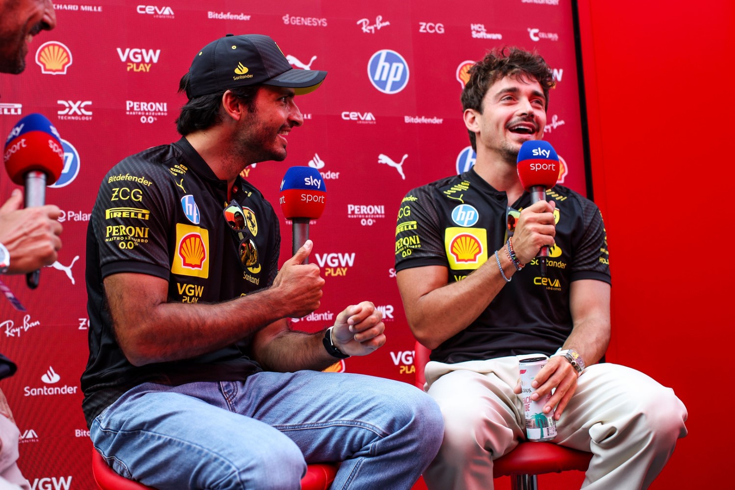 Carlos Sainz Jr. and Charles Leclerc, 2024 Italian GP at Monza