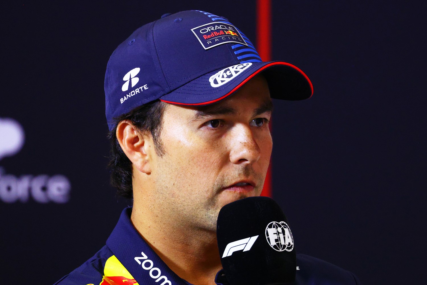 Sergio Perez of Mexico and Oracle Red Bull Racing attends the Drivers Press Conference during previews ahead of the F1 Italian GP at Autodromo Nazionale Monza on August 29, 2024 in Monza, Italy. (Photo by Clive Rose/Getty Images) // Getty Images / Red Bull Content Pool