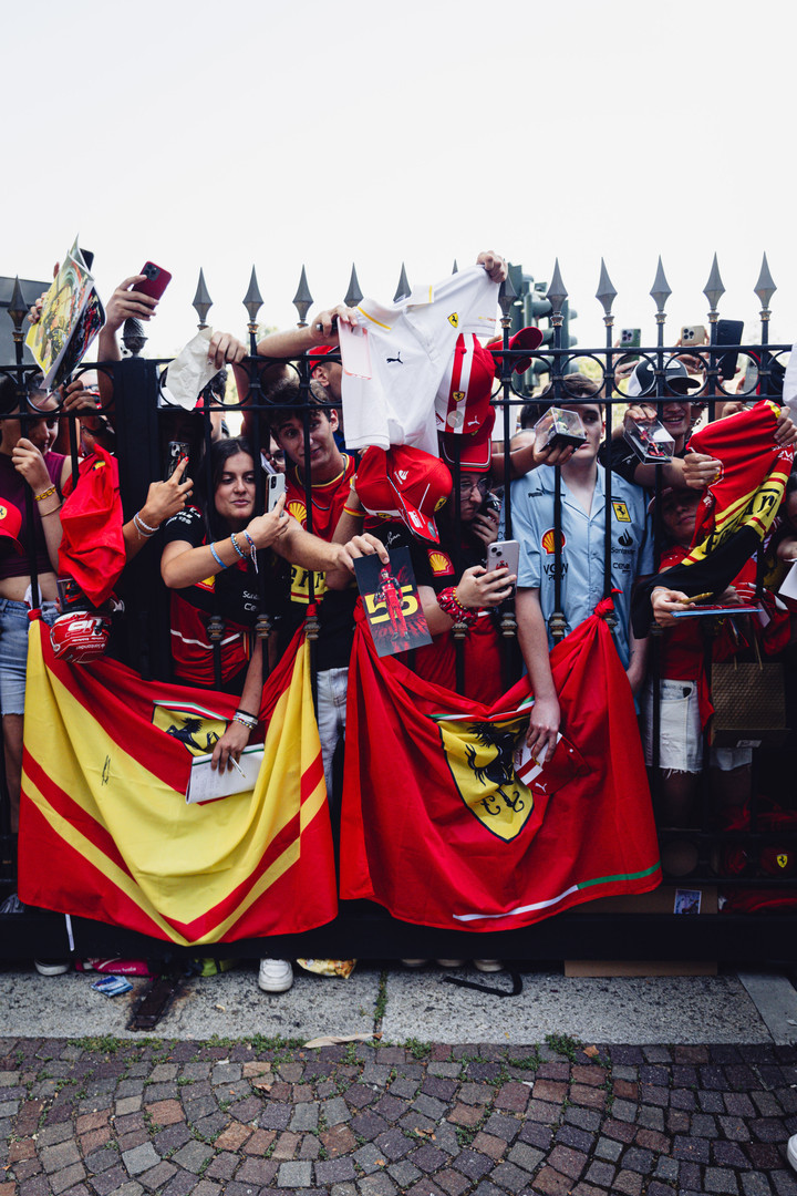 The tifosi out in force at the 2024 Italian GP at Monza