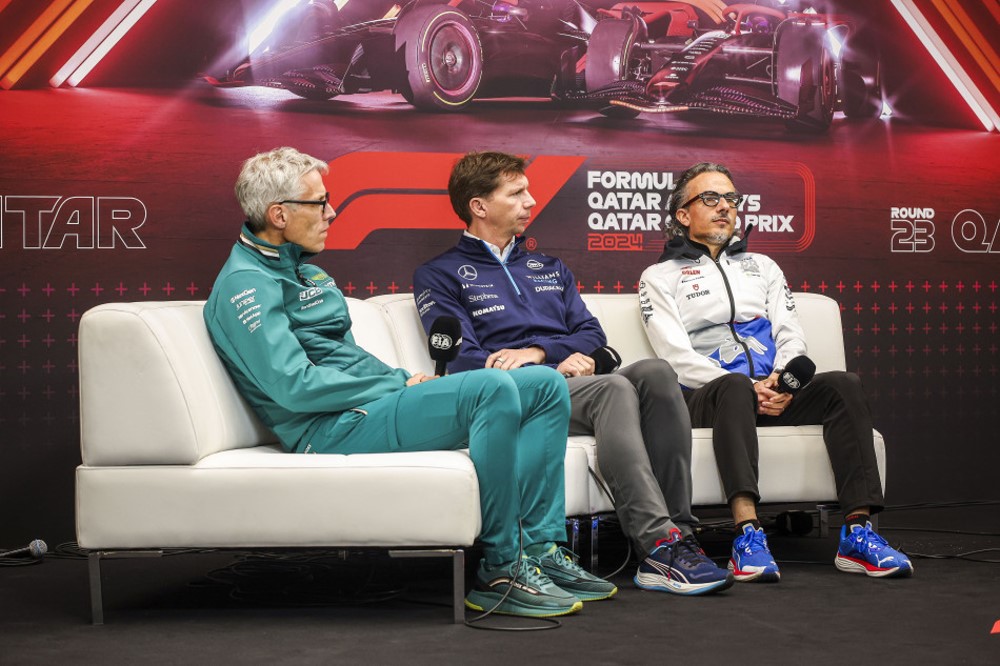 2024 Qatar GP Friday Press Conference - Mike KRACK (Aston Martin), James VOWLES (Williams), Laurent MEKIES (RB)