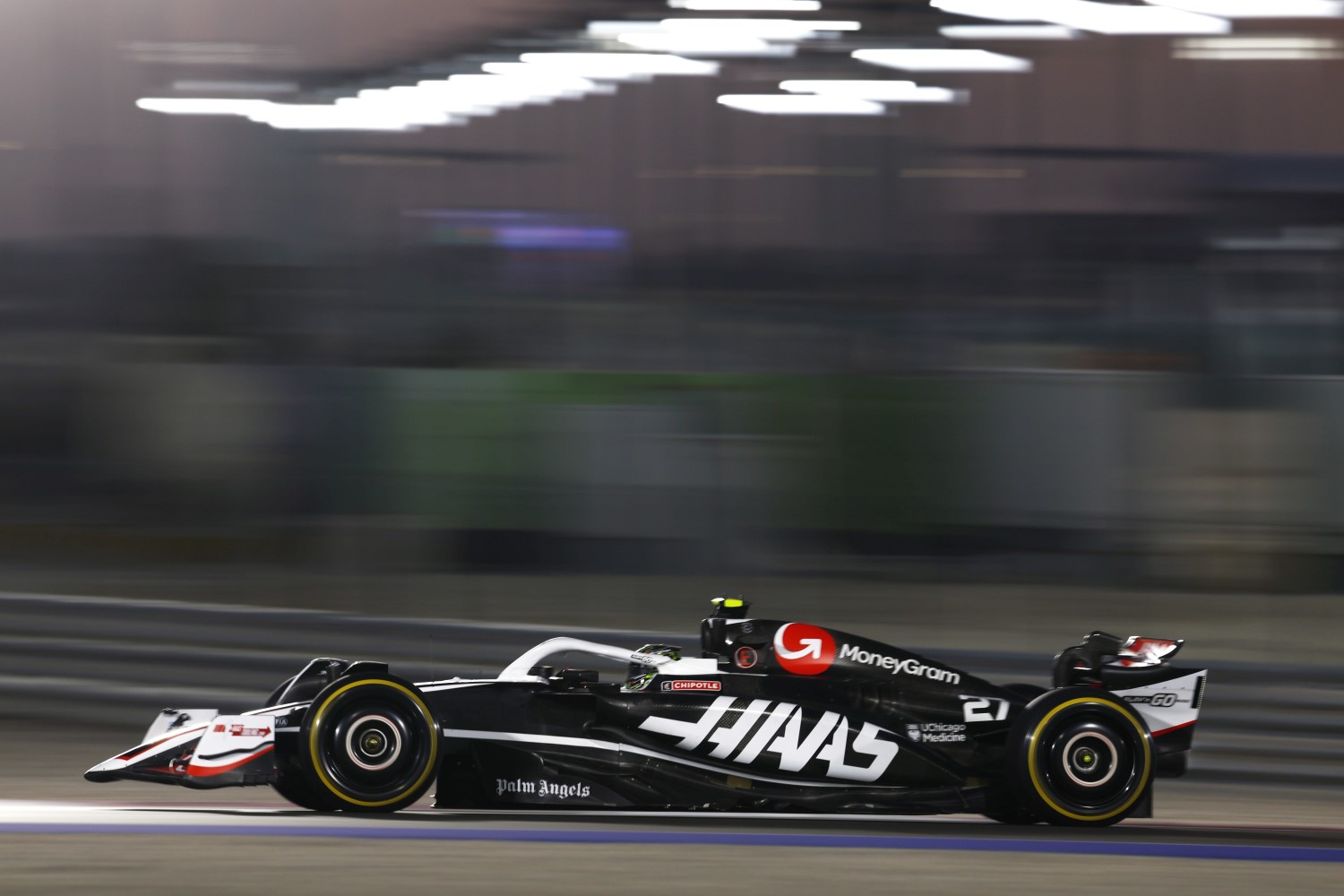 Nico Hulkenberg, Haas VF-24 during the Qatar GP at Losail International Circuit on Friday November 29, 2024 in Losail, Qatar. (Photo by Zak Mauger / LAT Images)