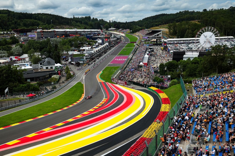 55 SAINZ Carlos (spa), Scuderia Ferrari SF-24, action during the Formula 1 Rolex Belgian Grand Prix 2024, 14th round of the 2024 Formula One World Championship from July 26 to 28, 2024 on the Circuit de Spa-Francorchamps, in Stavelot, Belgium - Photo Florent Gooden / DPPI