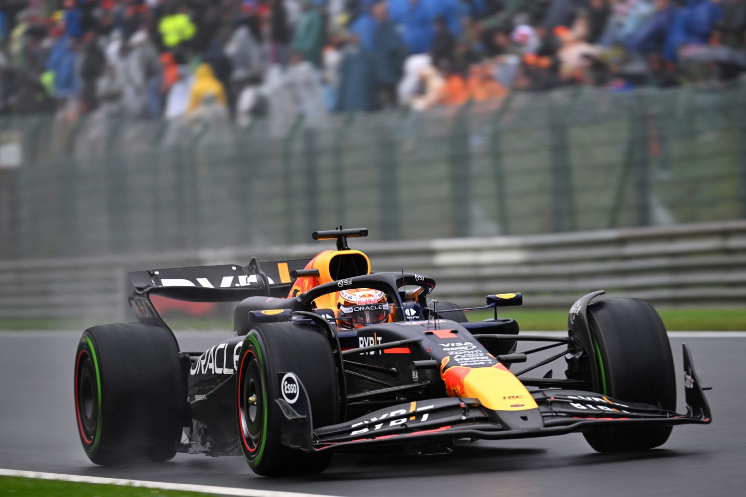 Max Verstappen, Red Bull Racing RB20 during the Belgian GP at Circuit de Spa Francorchamps on Saturday July 27, 2024 in Spa, Belgium. (Photo by Sam Bagnall / LAT Images)