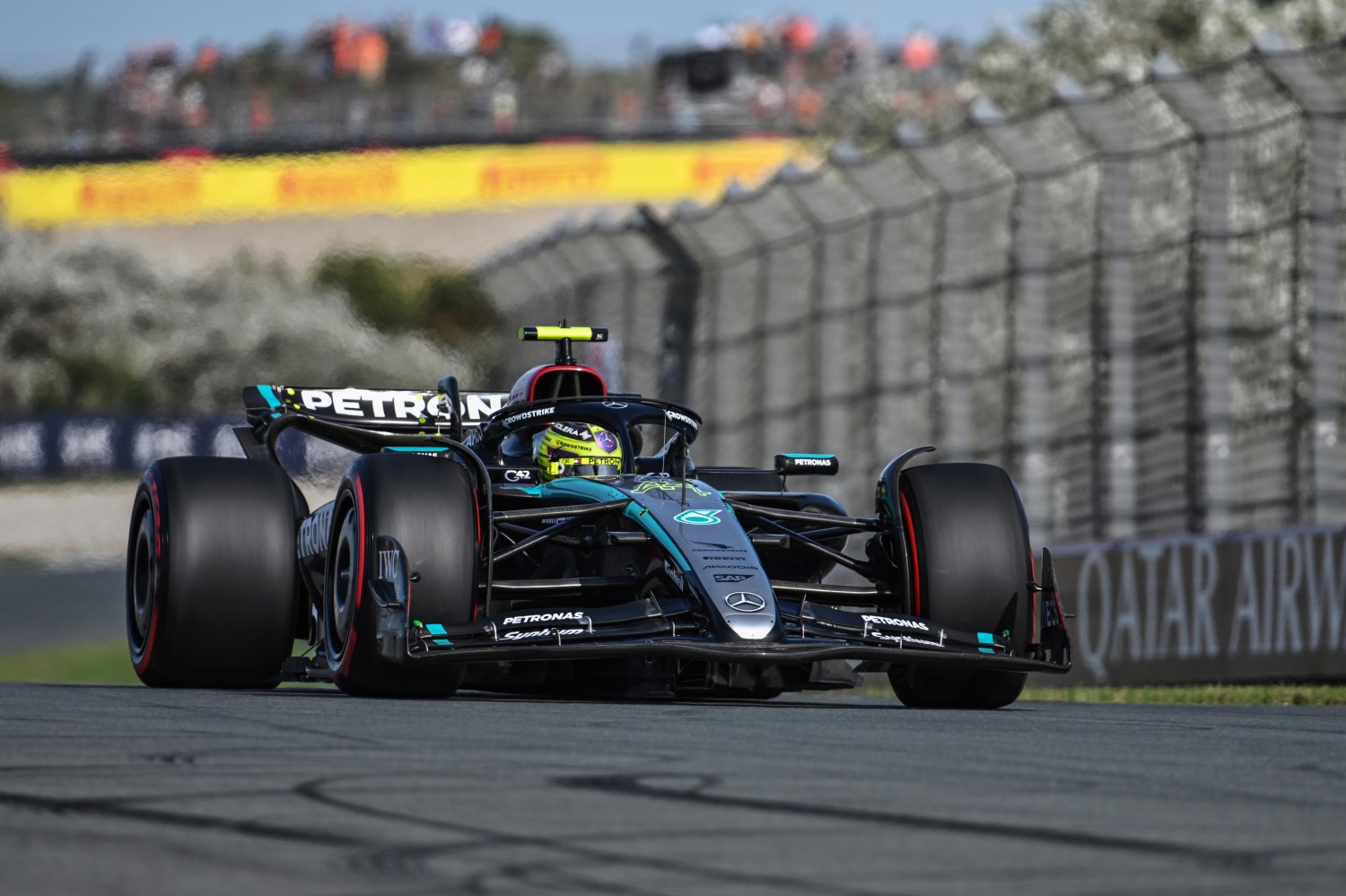 Lewis Hamilton, Mercedes F1 W15 during the Dutch GP at Circuit Zandvoort on Friday August 23, 2024 in North Holland, Netherlands. (Photo by Simon Galloway / LAT Images)