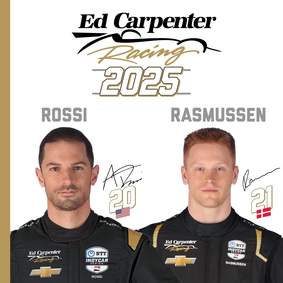 Ed Carpenter 2025 drivers Rossi and Rasmussen