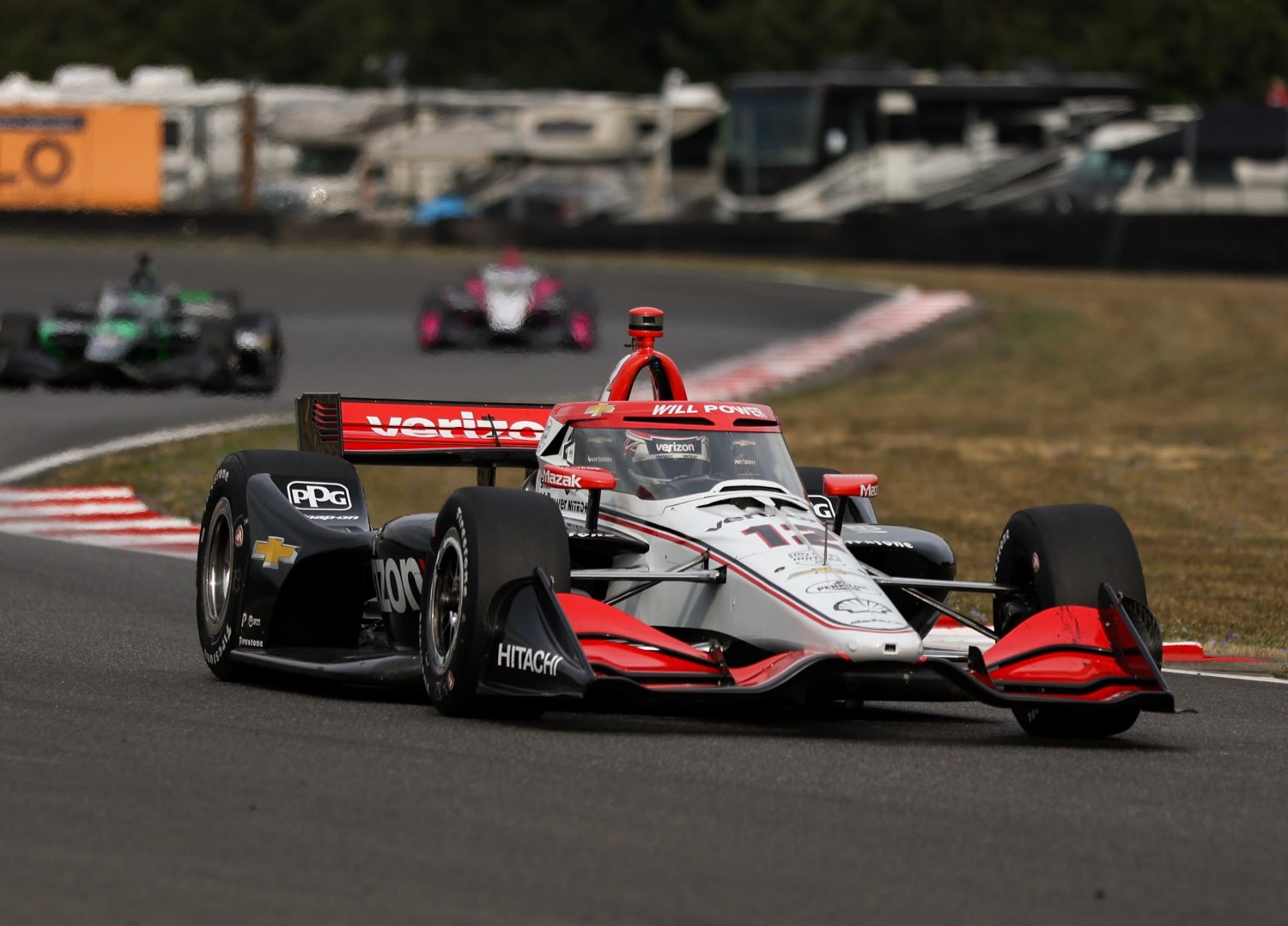 Will Power leads in Portland, OR- during the Bitnile.com Grand Prix of Portland in Portland OR (Photo by Travis Hinkle | IMS Photo)