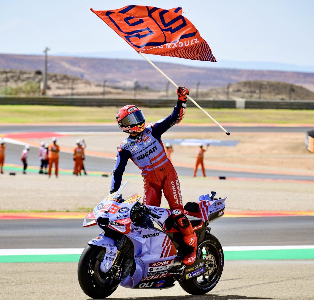 Marc Marquez wins Aragon GP Feature Race