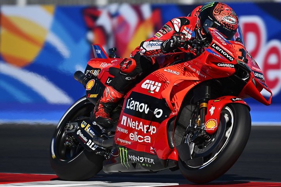 Francesco Bagnaia at Motegi Friday morning