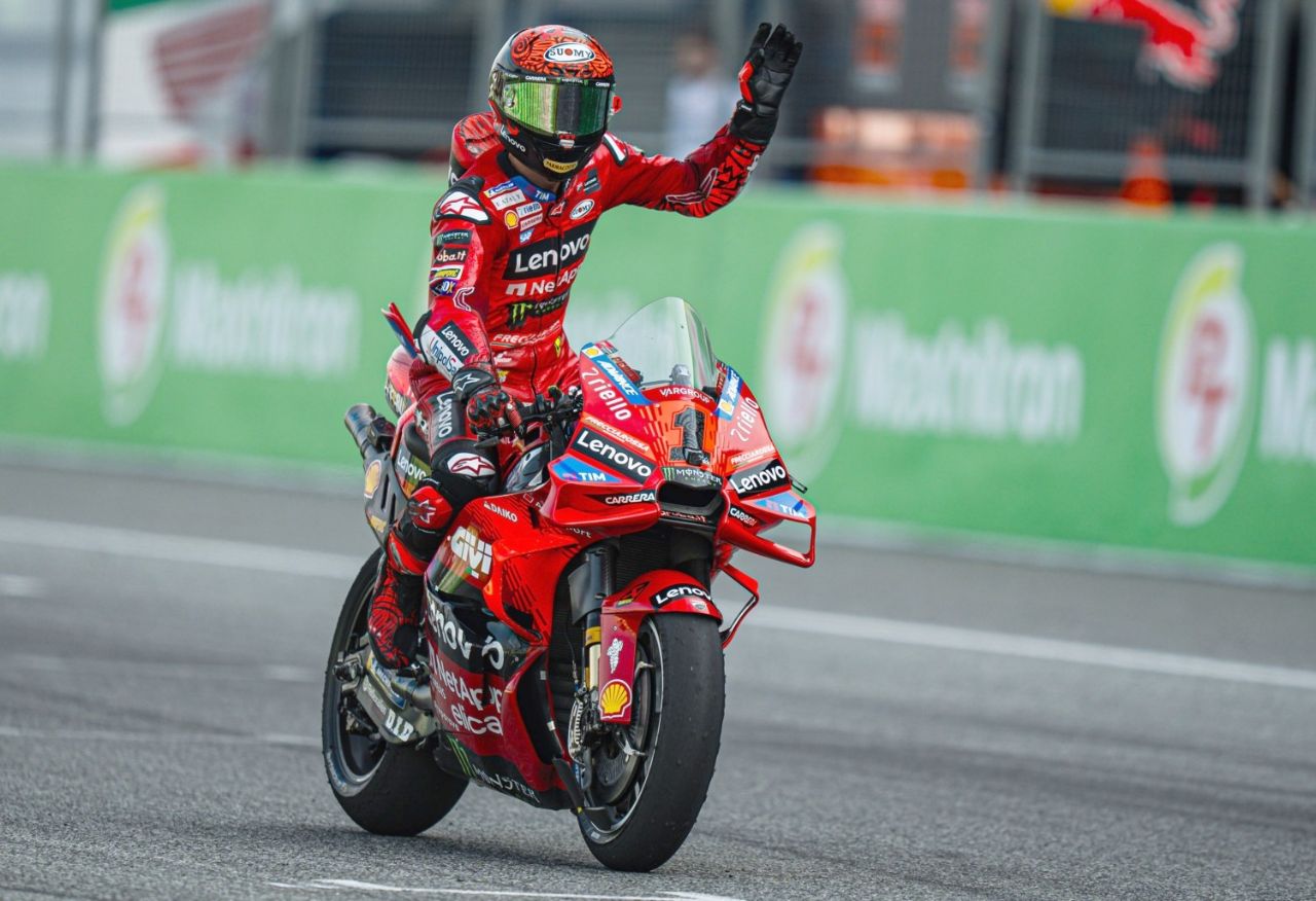 Feature race winner Francesco Bagnaia