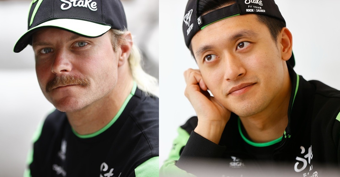 Valtteri Bottas and Zhou Guanyu