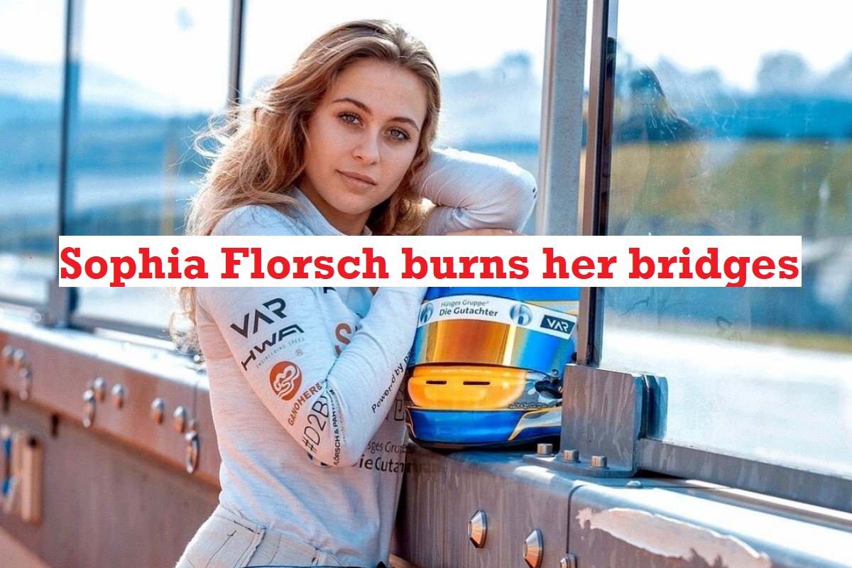 Sophia Florsch burns her F1 bridge