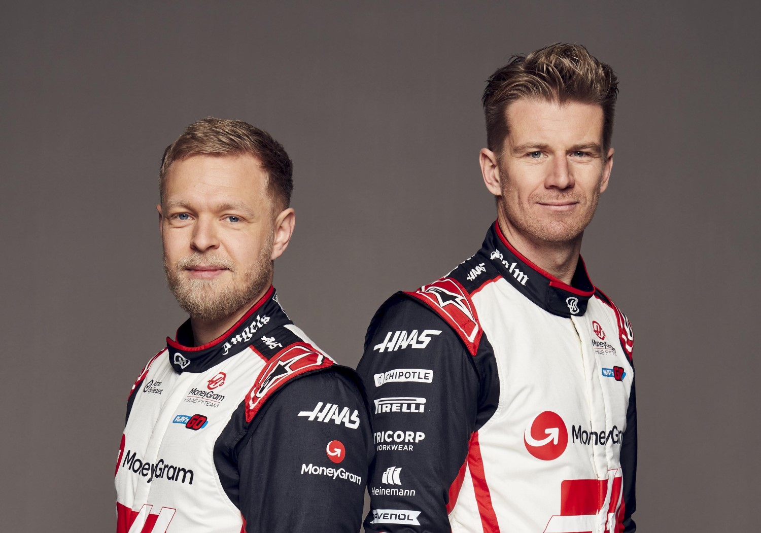 2024 Haas F1 drivers Kevin Magnussen and Nico Hulkenberg